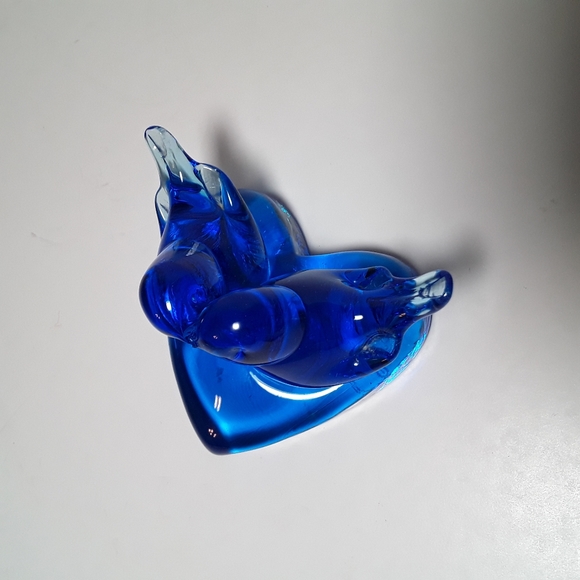 Kissing Blue birds happiness signed 1990 - Picture 4 of 9